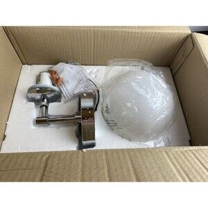 Globe Wall Sconce 1 Light Chrome Wall Light Bathroom Vanity Wall Sconce Hardwire